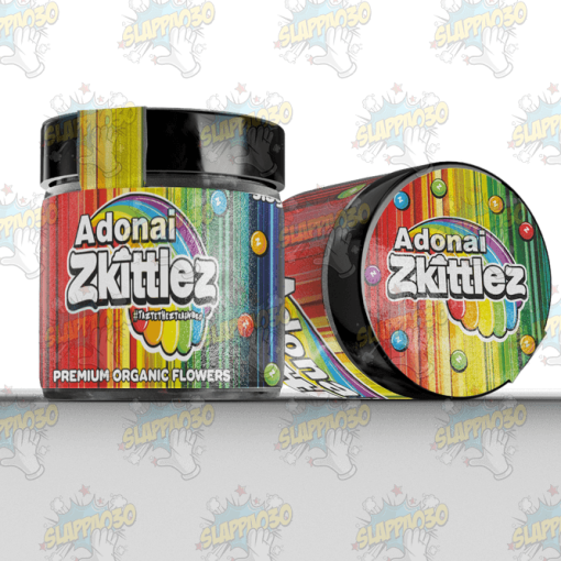 Glass Jars 60ml with Labels - Adonai Zkittlez