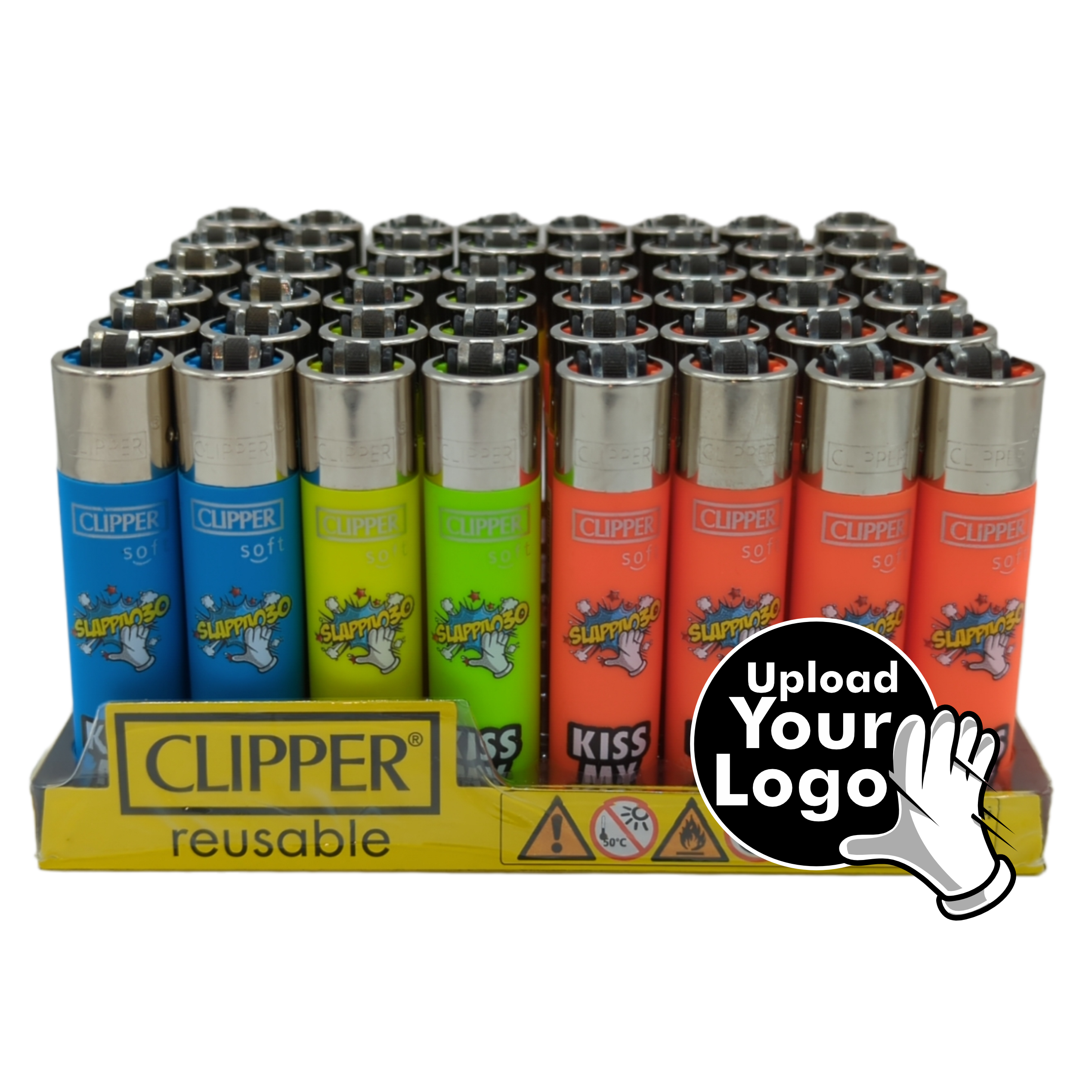 Soft Touch Clipper Lighters Direct Printed