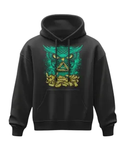 Hoodie - Green Owl