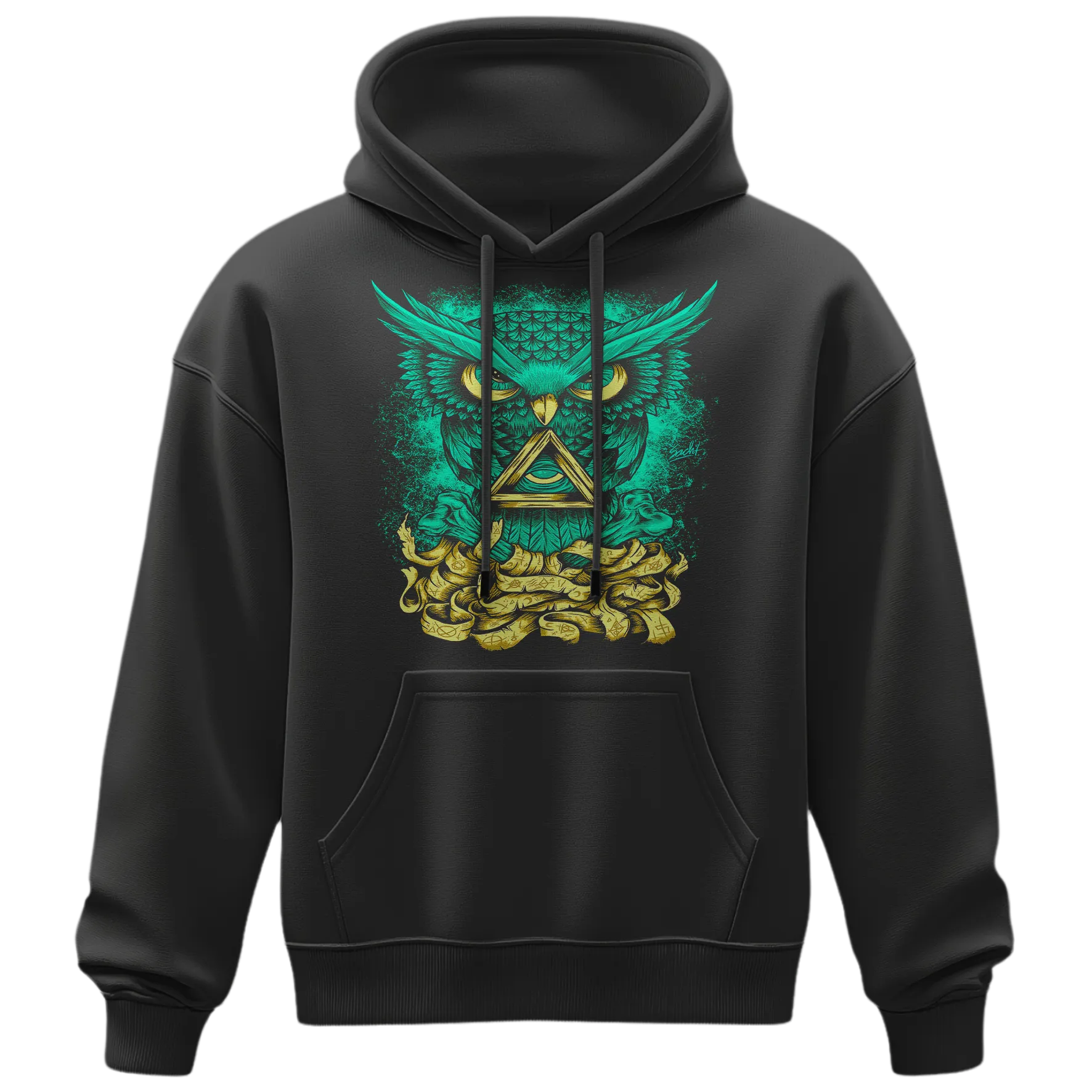Hoodie - Green Owl