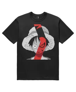T-Shirt - Luffy Rot Weiß